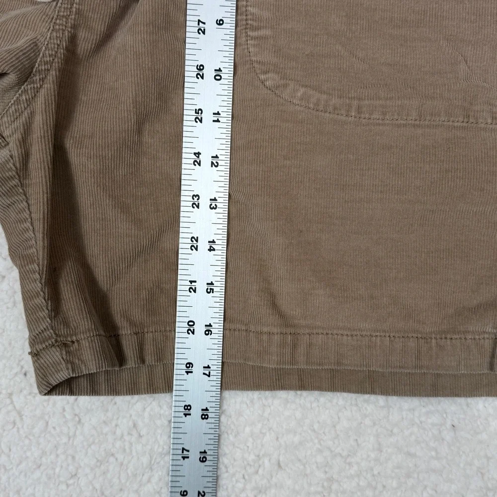 Wallace & Barnes Mens XL Corduroy Shorts Khaki Brown Elastic Waist‎
